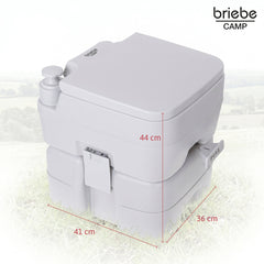 WC briebe Camp Compact Plus Inodoro Portátil Químico Adultos Potty 20L Camping Camper