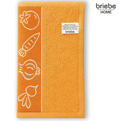 Set de 6 Paños de Cocina briebe Home 100% Algodón Rizo 50X50cm, Alta Absorción y Suavidad Colores Bordados