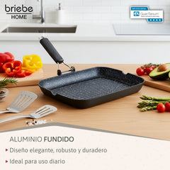 Grill Asador Ondulado Black Titanium 34x24cm