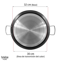 Paellera Inducción Zafrán 42cm 9-10 raciones