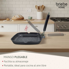 Grill Asador Ondulado Black Titanium 20x20cm