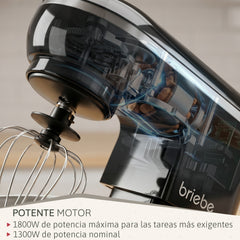 Batidora Amasadora 1800W KM1164 Negro