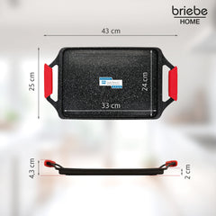 Bandeja Asadora Black Titanium 43x25cm