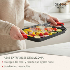 Bandeja Asadora Black Titanium 43x25cm