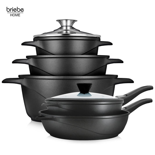 Batería Cocina Inducción + Juego Sartenes Granitec MGK1819