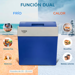 Nevera briebe Camp Portátil Eléctrica de Viaje Camping 28L Azul