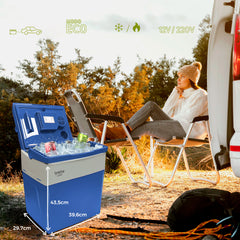 Nevera briebe Camp Portátil Eléctrica de Viaje Camping 28L Azul