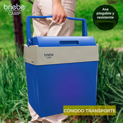 Nevera briebe Camp Portátil Eléctrica de Viaje Camping 28L Azul