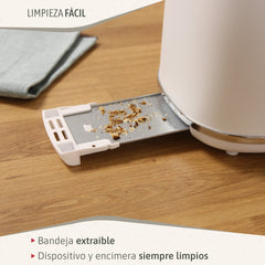 Set Nordic Tostador 2 rebanadas + Tetera Blanco