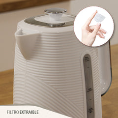 Set Tostador + Hervidor + Cafetera Elegance Blanco
