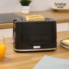 Set Tostador+Hervidor+Cafetera+Espumador Elegance Negro
