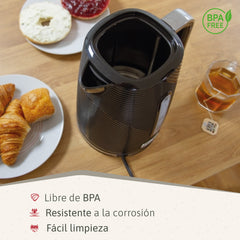 Set Tostador+Hervidor+Cafetera+Espumador Elegance Negro
