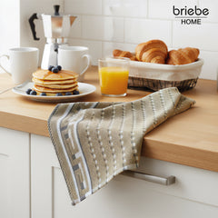 Set de 6 Paños de Cocina briebe Home 100% Algodón Rizo 50X50cm, Alta Absorción y Suavidad