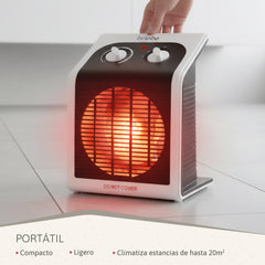 Calefactor Ventilador Eléctrico Portátil 2000W HT1182 Negro