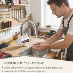 Grifo Eléctrico Instantáneo de Mesa para Cocina Agua Caliente al Instante Indicador Temperatura Bajo Consumo