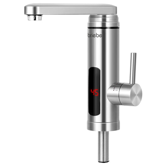 Grifo Eléctrico Instantáneo de Mesa para Cocina / Baño Agua Caliente al Instante Indicador Temperatura Acero Inox Bajo Consumo