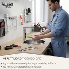 Grifo Eléctrico Instantáneo de Mesa para Cocina / Baño Agua Caliente al Instante Indicador Temperatura Acero Inox Bajo Consumo