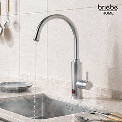 Grifo Eléctrico Instantáneo de Mesa para Cocina Agua Caliente al Instante Indicador Temperatura Acero Inox Bajo Consumo