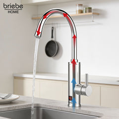 Grifo Eléctrico Instantáneo de Mesa para Cocina Agua Caliente al Instante Indicador Temperatura Acero Inox Bajo Consumo