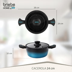Cacerola MARE Inducción Acero Forjado Ø 24 cm Fabricada en España