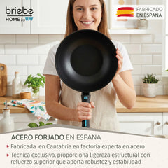 Wok MARE Inducción Acero Forjado Ø 26 cm Fabricado en España