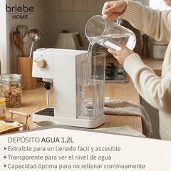 Cafetera Espresso Nordic 20 Bares Compatible Cápsulas Nespresso y Café Molido Blanco
