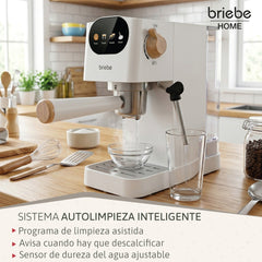 Cafetera Espresso Nordic 20 Bares Compatible Cápsulas Nespresso y Café Molido Blanco