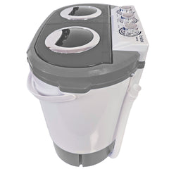 Mini Lavadora briebe Camp Portátil Camping con Centrifugado 3Kg Blanco/Gris