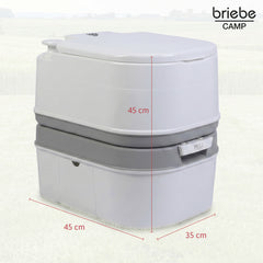 WC briebe Camp Comfort Inodoro Portátil Químico Adultos Potty 24L Camping Camper Blanco