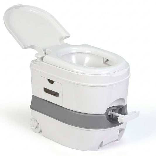 WC briebe Camp Comfort Plus Inodoro Portátil Químico con Ruedas Adultos Potty 22L Camping Camper Blanco