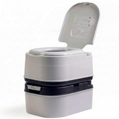 WC briebe Camp Comfort Inodoro Portátil Químico Adultos Potty 24L Camping Camper Gris
