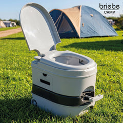 WC briebe Camp Comfort Plus Inodoro Portátil Químico con Ruedas Adultos Potty 24L Camping Camper Gris
