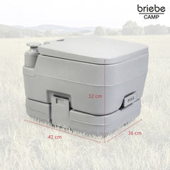 WC briebe Camp Compact Go Inodoro Portátil Químico Adultos Potty 10L Camping Camper
