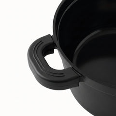 Batería Cocina Inducción Totem Apilable 4 Piezas Ø 22cm Antiadherente Cerámico Negro