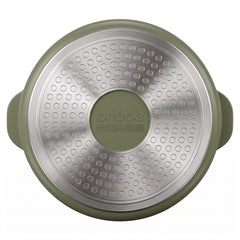 Batería Cocina Inducción Totem Apilable 4 Piezas Ø 22cm Antiadherente Cerámico Verde