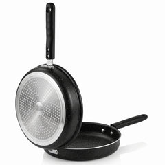 Sartén para Tortilla de Patatas Doble Inducción 28cm Antiadherente Negro