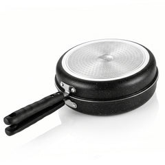 Sartén para Tortilla de Patatas Doble Inducción 24cm Antiadherente Negro
