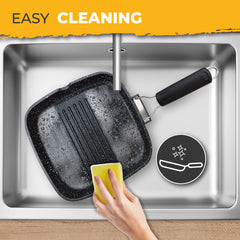 Grill Asador Ondulado Black Titanium 24x24cm