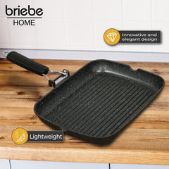 Grill Asador Ondulado Black Titanium 34x24cm