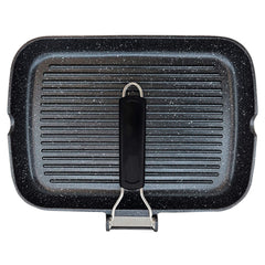 Grill Asador Ondulado Black Titanium 34x24cm