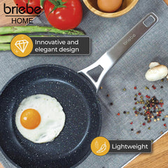 Juego de 3 Sartenes Antiadherentes Inducción Black Titanium Ø 18-20-24 cm