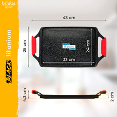 Bandeja Asadora Black Titanium 43x25cm