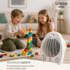 Calefactor Ventilador Eléctrico Portátil 2000W HT1126 Blanco