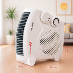 Calefactor Ventilador Eléctrico Portátil 2000W HT1181 Blanco