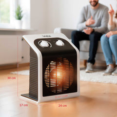 Calefactor Ventilador Eléctrico Portátil 2000W HT1182 Negro