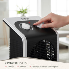 Calefactor Ventilador Eléctrico Portátil 2000W HT1182 Negro
