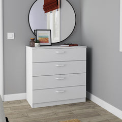 Cómoda Prakt 4 Cajones 78x74x40 Blanco