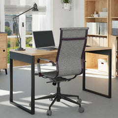 Escritorio Smuk Industrial 76x135x60 cm Roble Gold/pata negra