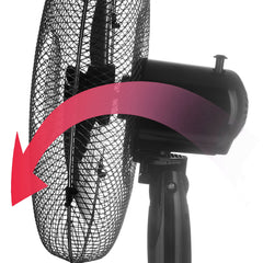 Ventilador de Pie Altura Regulable 100-125cm negro FN122397