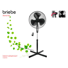 Ventilador de Pie Altura Regulable 100-125cm negro FN122397